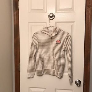 Billabong girls striped hooded jacket